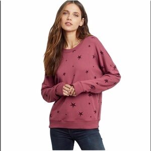 Rails Marlo Garnet Flocked Star Crewneck Sweatshirt Size XL Casual Americana